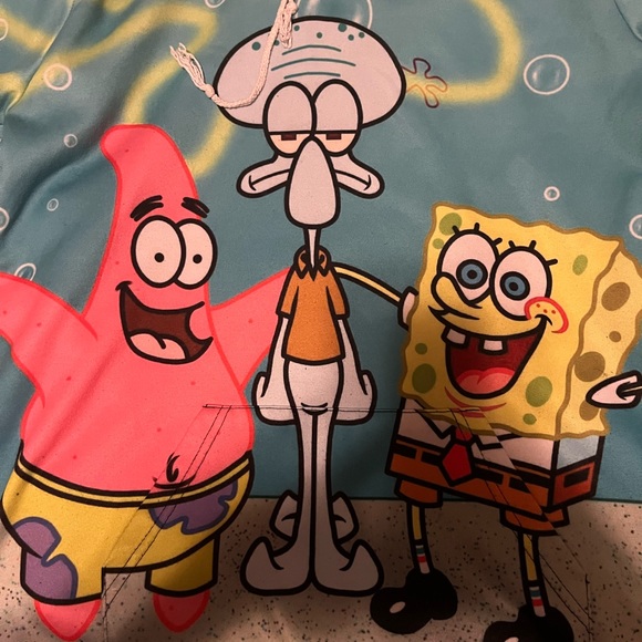 SpongeBob 3D Printed Long Sleeve Pullover Hoodie. Mens large. Great condition. - Picture 3 of 7
